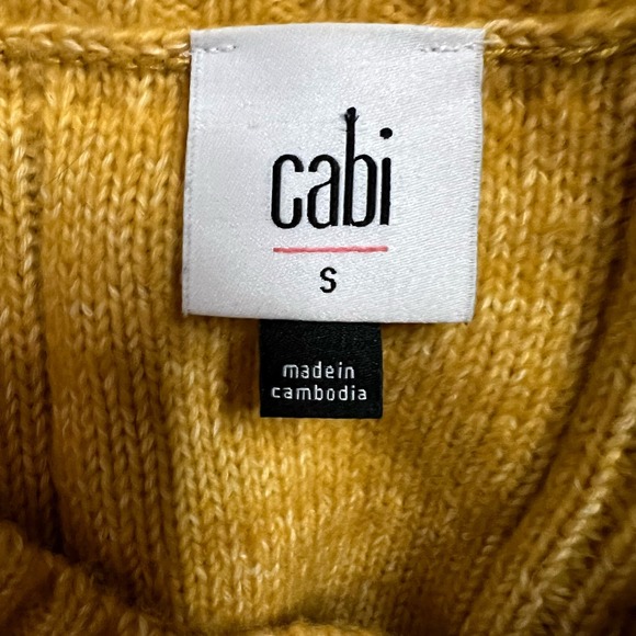 Cabi Stitch Mix Pullover Sweater Small Women’s Yellow 4039 - Picture 4 of 6